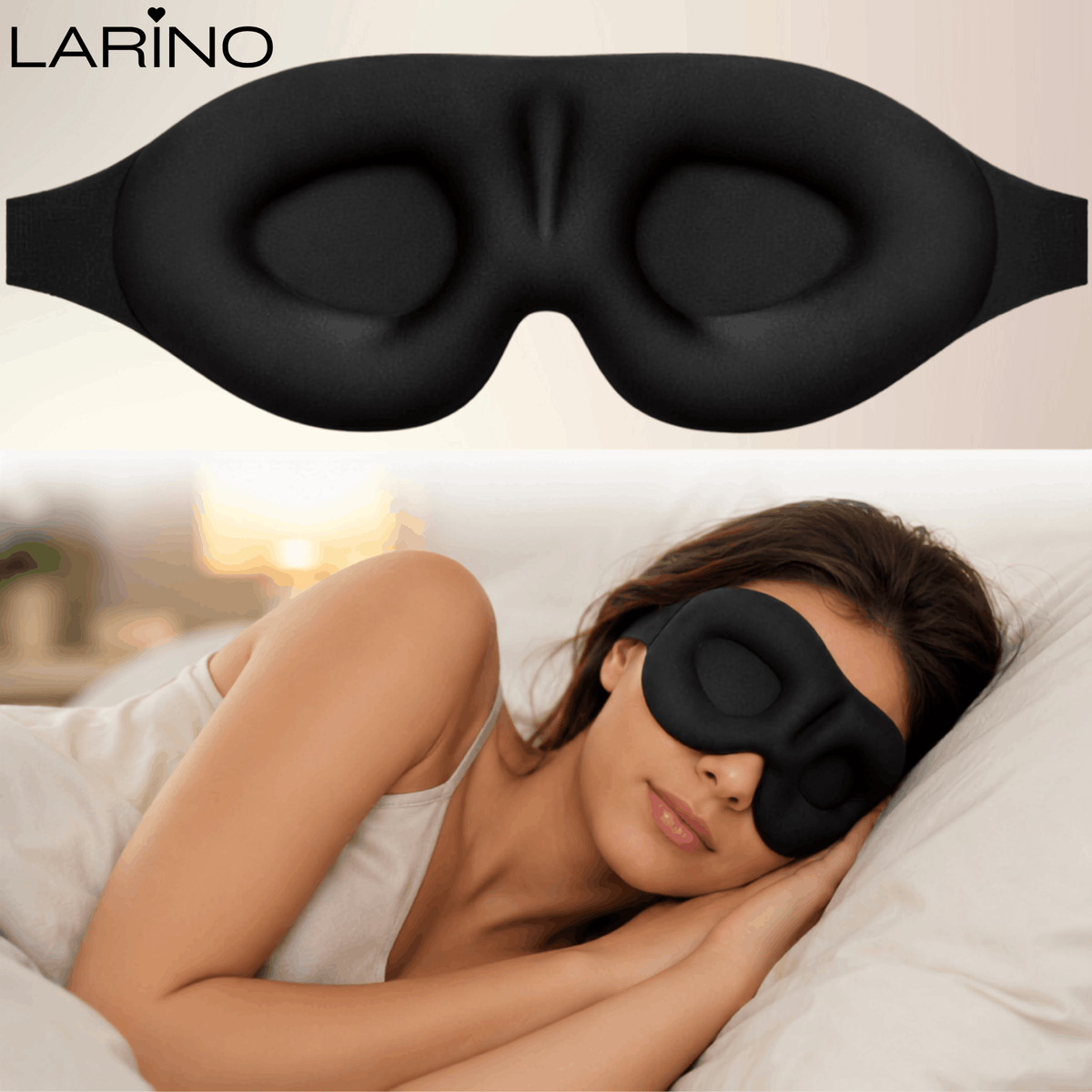 מסכת שינה 3D לחסימת אור | ™LARINO