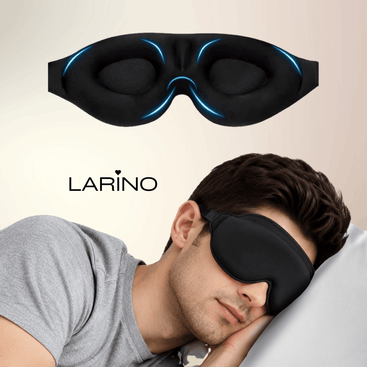 מסכת שינה 3D לחסימת אור | ™LARINO